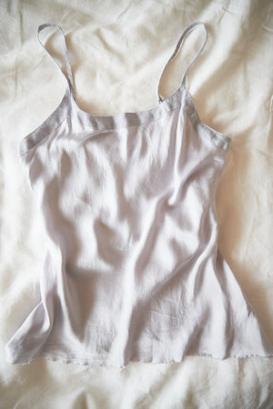 Silk Camisole with linen trim